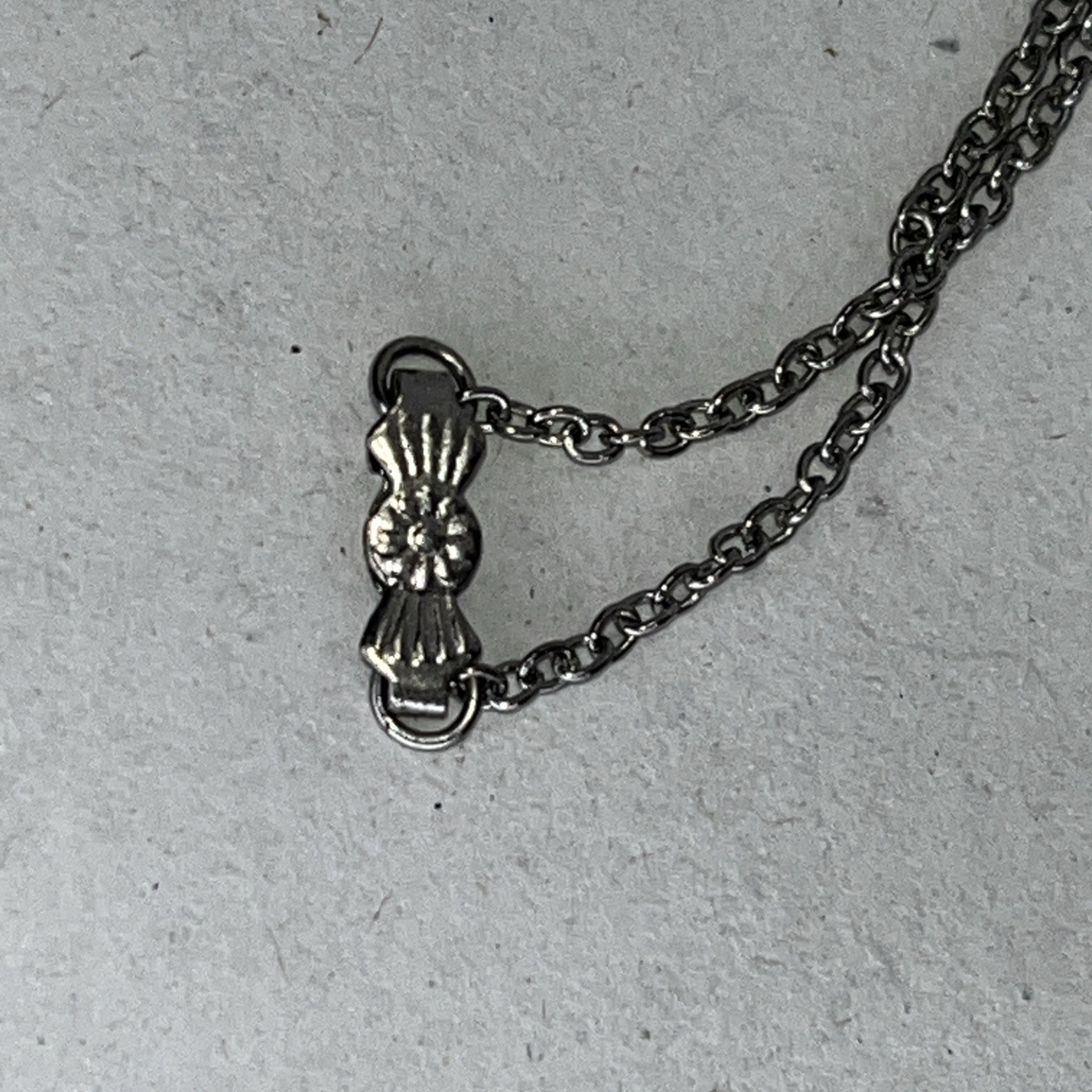 Silvertone Solid Apple Charm Green Enamel Leaf on… - image 10