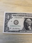 Birthday, Anniversary , Uncirculated Note 07/17/2002 One Dollar Fancy Serial # — photo 3