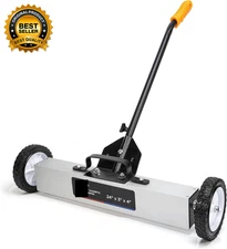 53416A 24” Rolling Magnetic Sweeper with Wheels 50 Pound Capacity