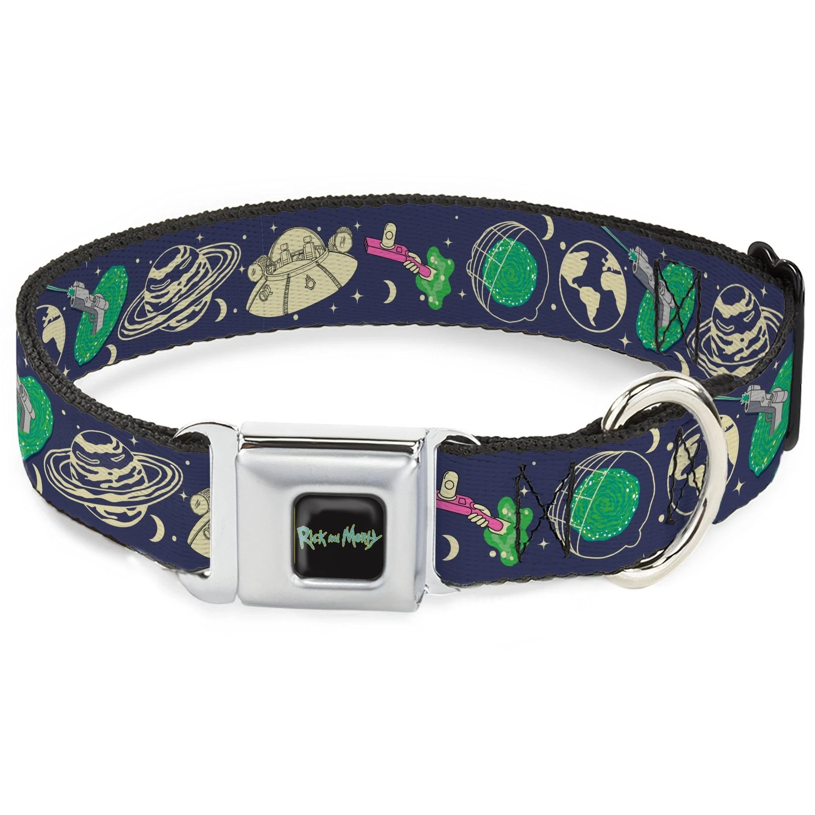 Rick and Morty Pet Collar, Dog Collar Metal Seatbelt Buckle, Rick an (US IMPORT)