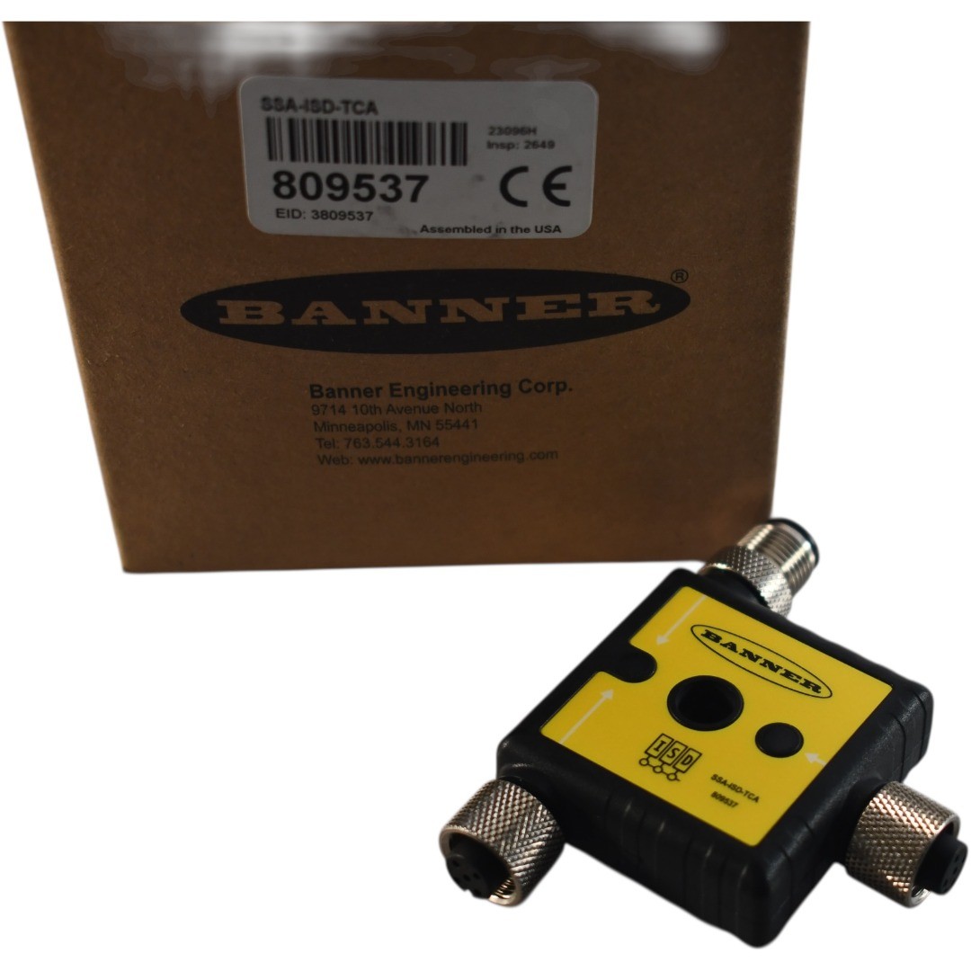 NEW Banner SSA-ISD-TCA 809537 ISD Connect Machine Guarding Adapter M12 5-Pin