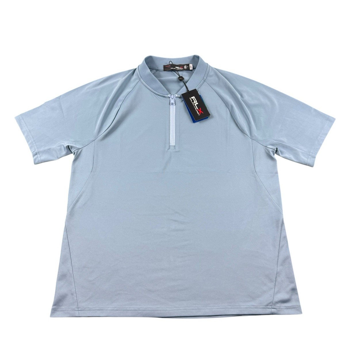 RLXラルフローレン ゴルフポロ RLX Ralph Lauren Light Blue Men's Performance 1/2 Zip Golf