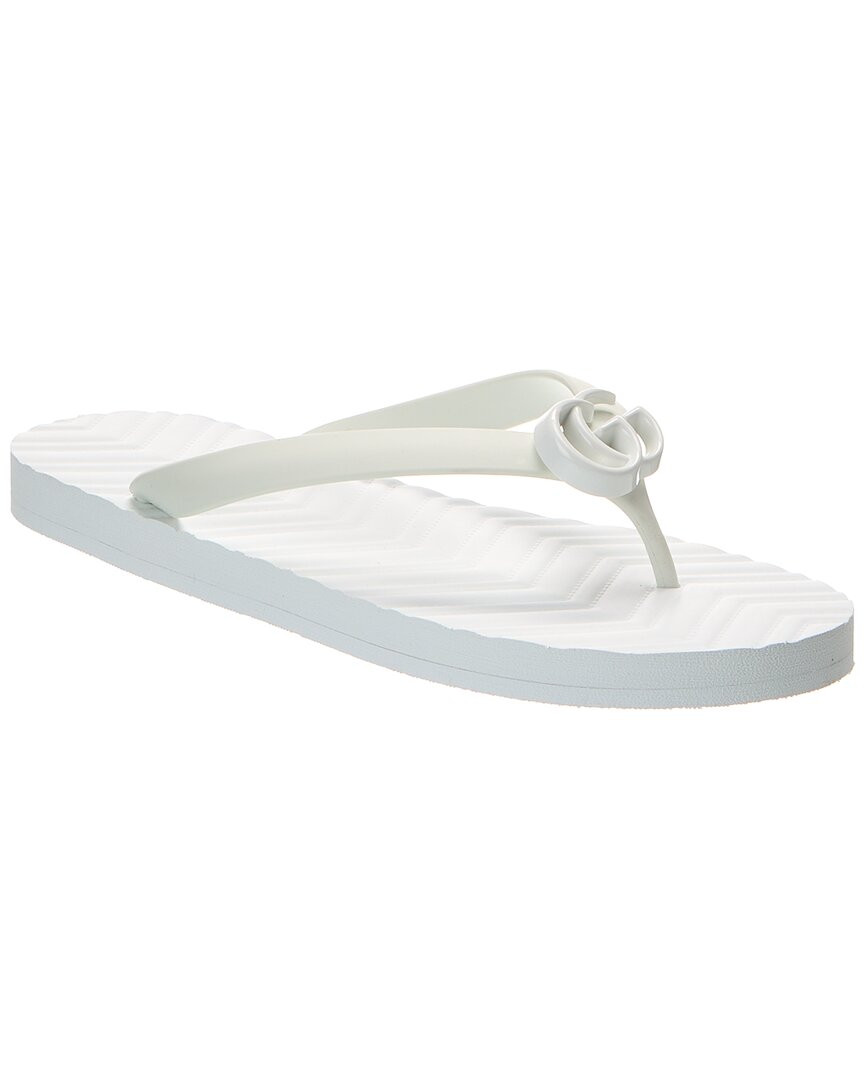 Резиновые шлепанцы Gucci Gg Мужские белые 9 38090₽