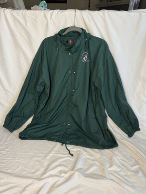 Volcom Women s Windbreaker Button Up Hooded Jacket One Size Fits Most