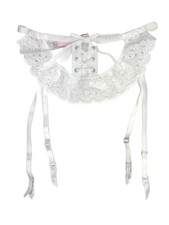 50 VICTORIA'S SECRET DREAM ANGELS EYELET LACE GARTER BELT SKIRT XS/S FAST SHIP