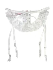 $50 VICTORIA'S SECRET DREAM ANGELS EYELET LACE GARTER BELT SKIRT XS/S FAST SHIP