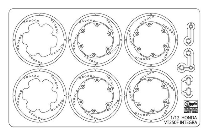 Hasegawa 21766 - 1/12 Photo Etched Parts For Honda VTF250F - New