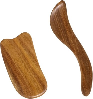 yueton 2PCS Sandalwood Scraping Board Wooden Gua Sha Board Gua Sha Facial Body M
