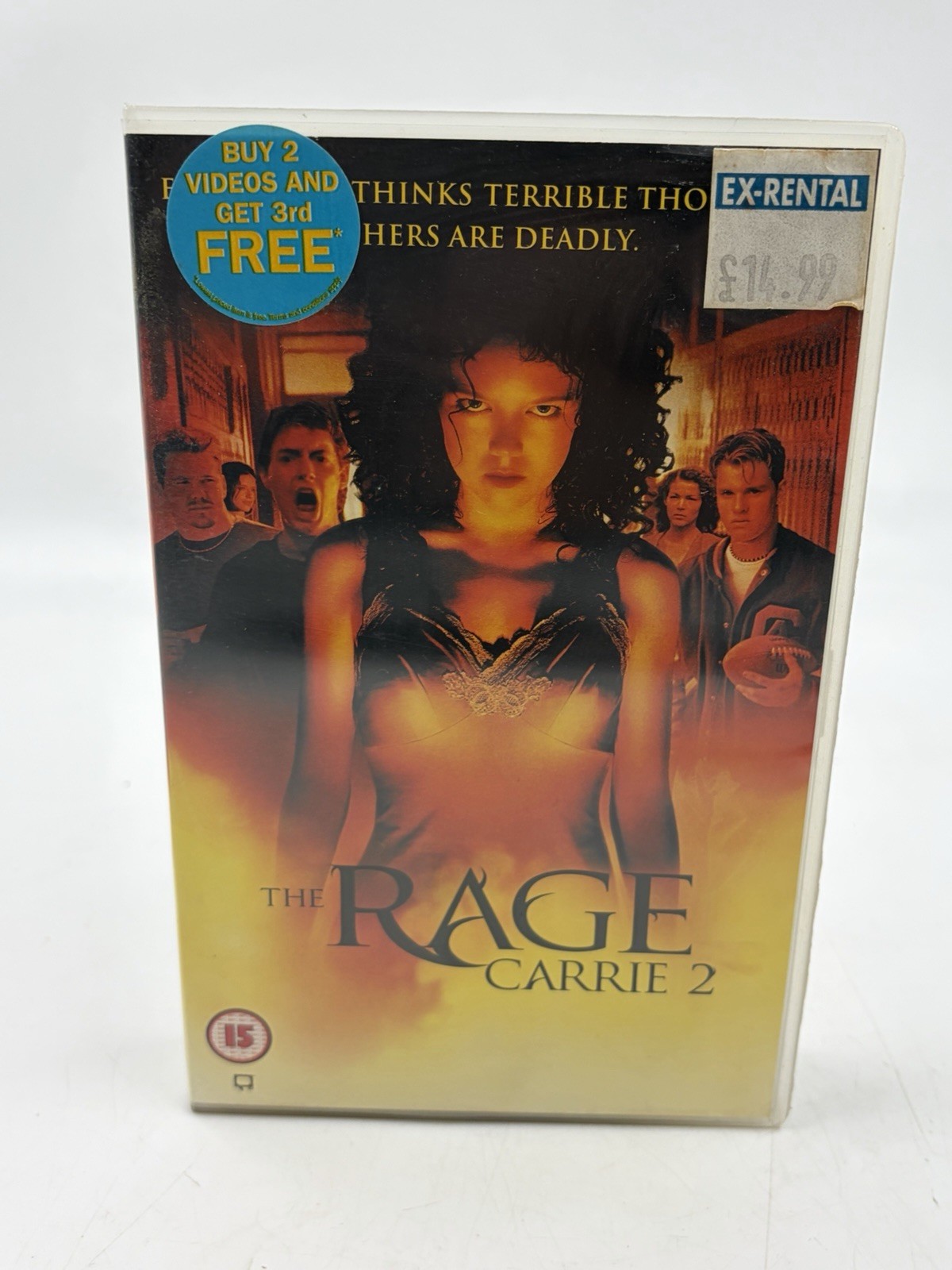 The Rage: Carrie 2 (VHS, 2000) Video PAL Horror  Big Box Ex Rental