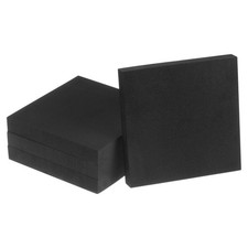 4pcs Rubber Padding Sheets 3/4" Thick x 6" Long Square Neoprene Foam Sheet