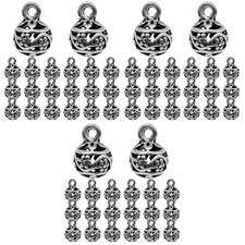 60 Pcs Jewelry Making Small Balls DIY Alloy Hollow Balls Charms antique charms