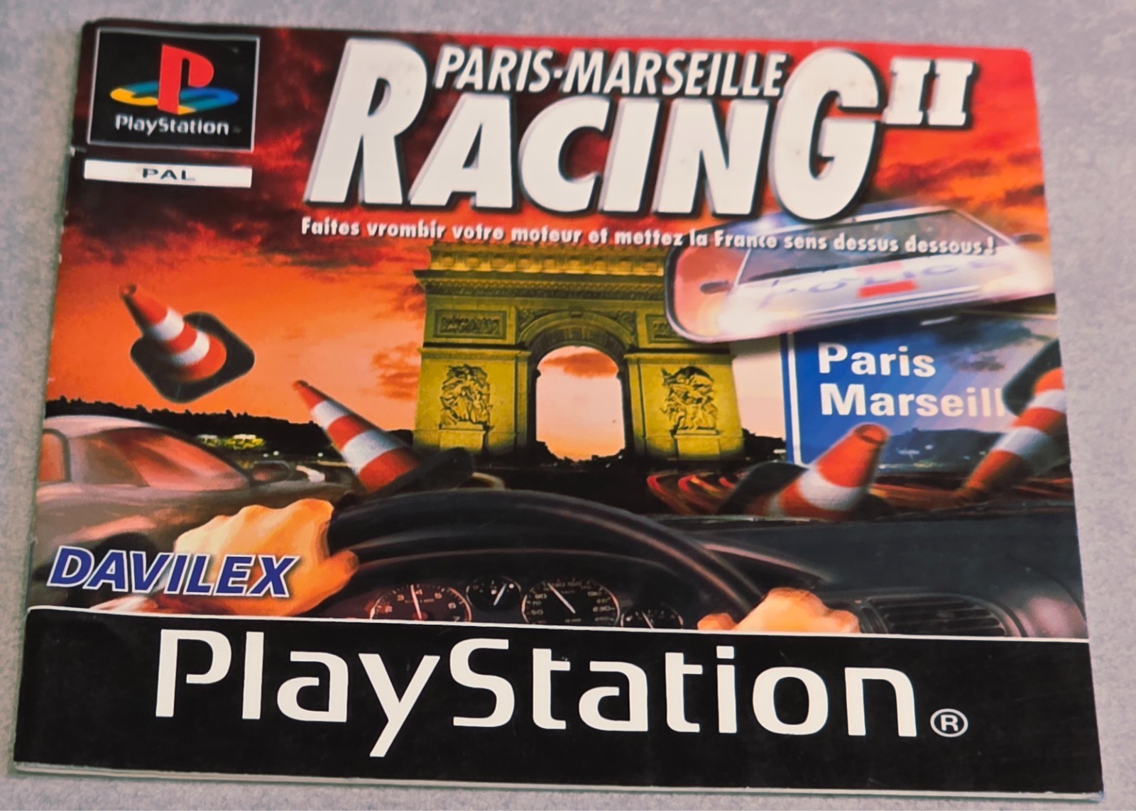 NOTICE SEUL MANUAL ONLY PARIS MARSEILLE RACING II 2 PLAYSTATION 1 PS1