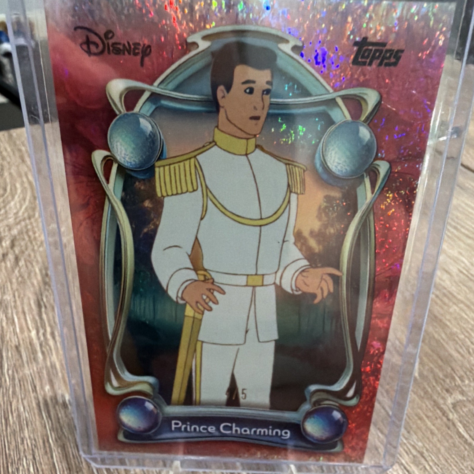 Disney Topps 2025 Prince Charming Red Sparkle Foil 4/5 