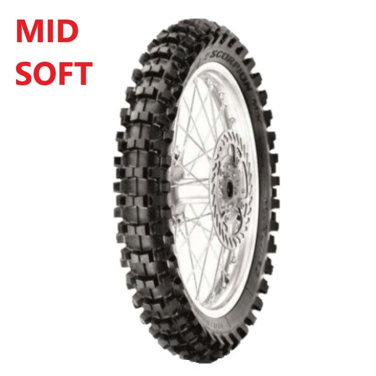 Motorcycle Tyre Pirelli SCORPION MX32 80/100 -12 NHS TT Rear Mid Soft