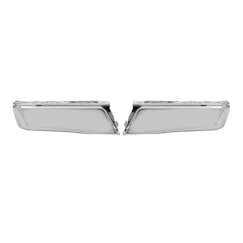 Fit For Ford F150 2015-2020 Chrome Rear Step Bumper Face Bar Ends Cap Cover Set