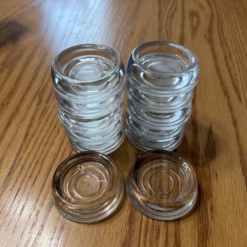 Vintage Glass Furniture Coasters 12pc Floor Protectors