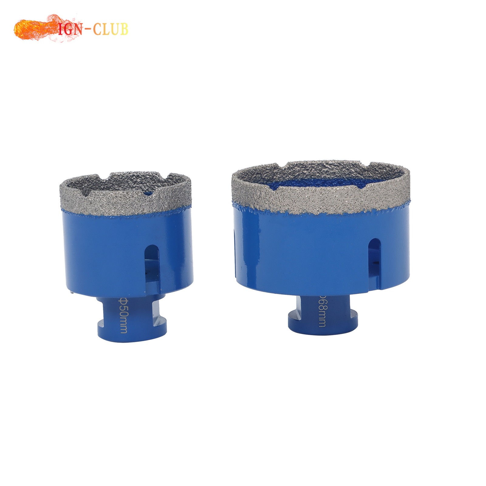 8Pcs 6-68mm Threaded Diamond Hole Saw for Porcelain Tile Marble Beveling