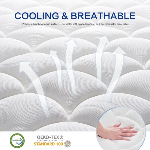 Mattress Topper King Size - Soft Foldable Memory Foam Mattress Pad - 2 Inch T... - Picture 2 of 6