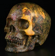 3.0" Realgar Carved Crystal Skull, Realistic, Crystal Healing
