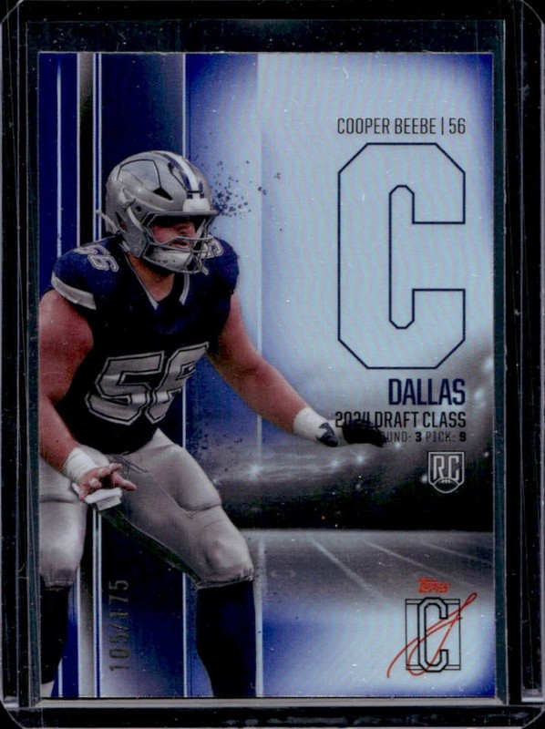 2024 Topps Signature Class Cooper Beebe Rookie Chrome Variations RC Indigo #/175