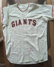 1965 Charlie Fox San Francisco Giants game used worn flannel jersey