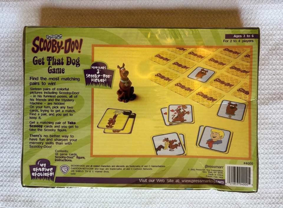 Vintage Scooby Doo Get That Dog Game 1999-2002 Pressman Matching game SEALED/NEW - Image 2 of 4
