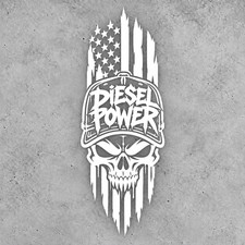 Diesel Power Skull Flag Vinyl Decal Sticker Truck Turbo Power B Diesel Power Skull Flag Vinyl Decal Sticker Truck Turbo Power B