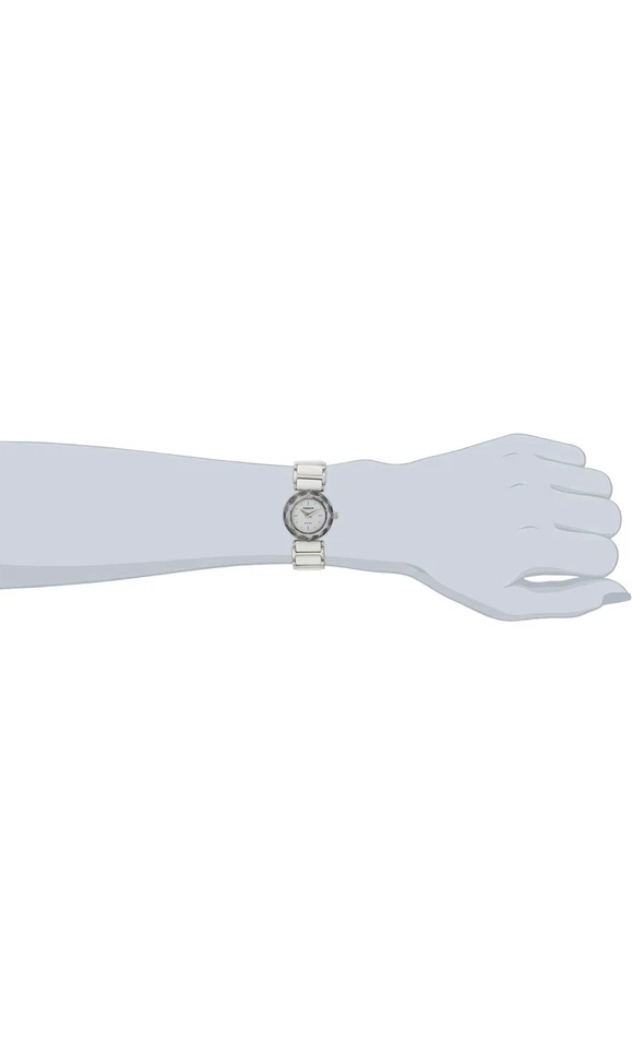 Relógio feminino Jowissa Safira 99 com mostrador em madrepérola e pulseira branca - Imagem 3 de 4