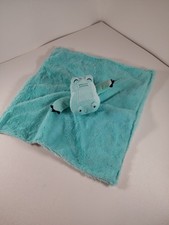Carters Just One You ALLIGATOR Plush Security Blanket Lovey Blue Green Aqua