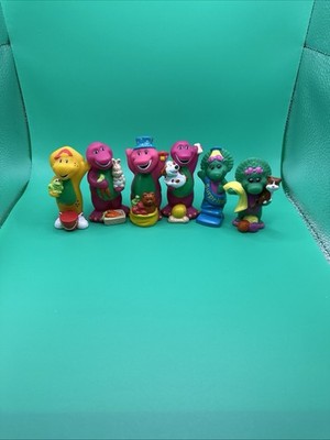 Vintage Barney 2001 Mattel Ink.  Figurines Lot 6 Pc