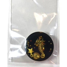 Seahorse Shank Button 1 1/4" Whimsical Vintage Collectible Button vn