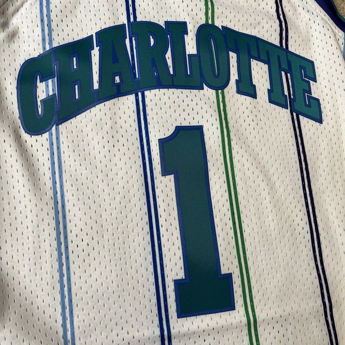 New Baron Davis #1 Hornets Mens Mitchell & Ness Swingman Jersey  size Large  View 4