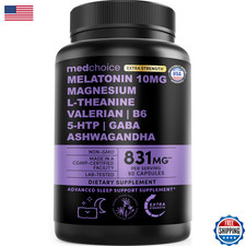 12-in-1 Melatonin Sleep Extra Strength Capsules - 10mg Melatonin Extra Strength 
