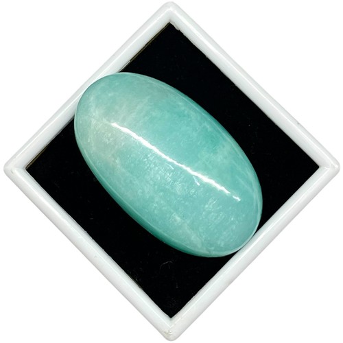 218.3 Cts Natural Untreated Amazonite 57x33x15mm Huge Polished Oval Gemstone - Picture 6 of 10
