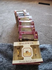 Baldwin Interior Latchset Solid Brass 95455-030-PASS Wave Knob NEW PREMIUM