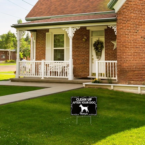 8x12 Clean Up After Your Dog Sig, Please Pick Up After Your Dog Sign, 2 PC - Picture 7 of 7