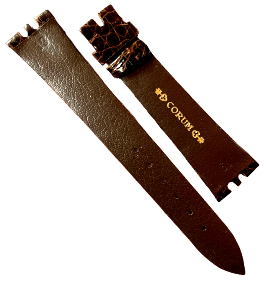 CORUM - CORREA RELOJ PULSERA - CUERO GENUINO - 19x14MM - MARRÓN Foto 2 de 2