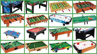 Fußballtische Billard Snooker Pool Airhockey Tischtennis Tischtennisplatte 
