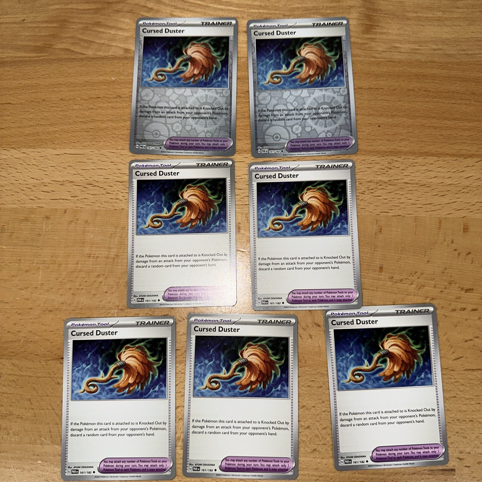 Pokémon Cursed Duster Paradox Rift 161/182 Reverse Holo & Non Uncommon Lot Of 7