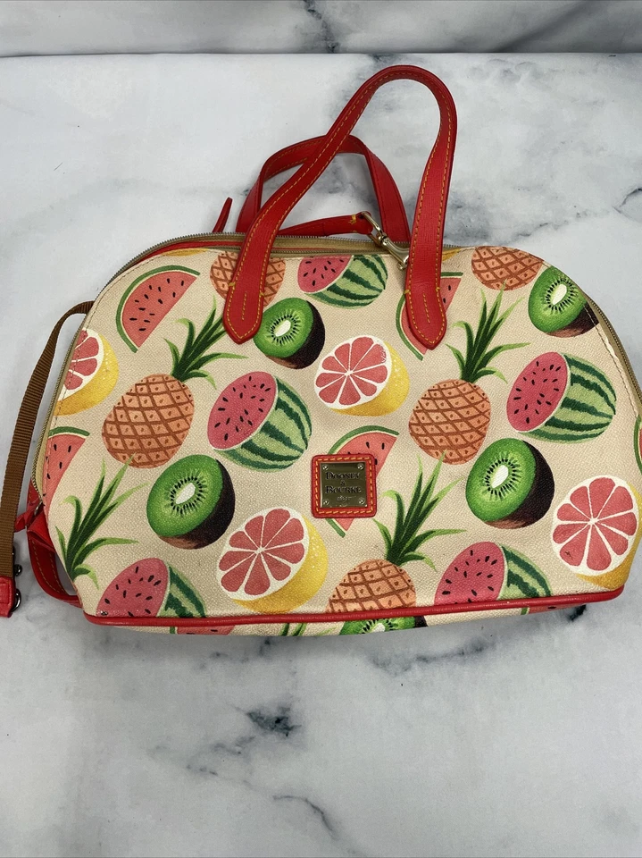 Authentic Dooney & Bourke Tutti Frutti in Ruby Fruit Satchel / Crossbody Handbag