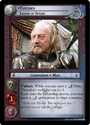 LOTR TCG ROTK Return O King THEODEN LEADER OF SPEARS 7U254 Foil MINT/GEM MINT