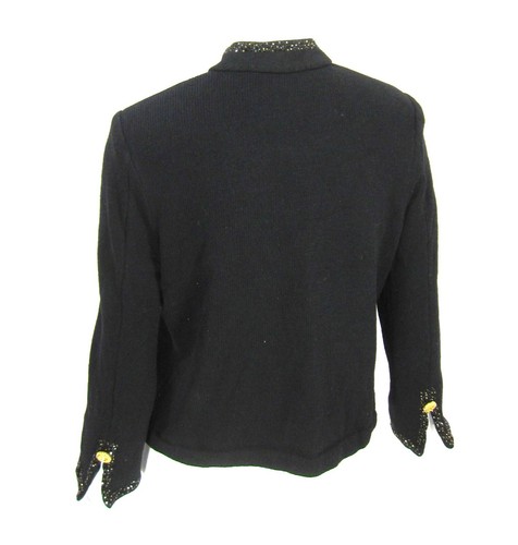 Blazer grigio a maniche lunghe St John Evening Marie taglia 6 finiture con perline - Foto 10 di 18