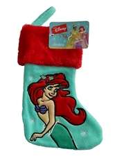 Disney Little Mermaid Mini Felt Stocking 9" Christmas Gift Card Holder Holiday