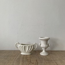 Vintage rustikale Dartmouth & Dee Cee kleine Pflanzgef&auml;&szlig;e Jardiniere Doppelgriff x2
