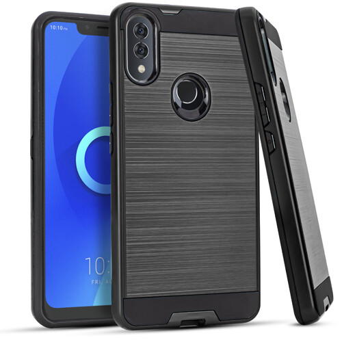 Funda híbrida de vidrio templado + metálico para Alcatel 3V (2019) 5032W - Imagen 2 de 7