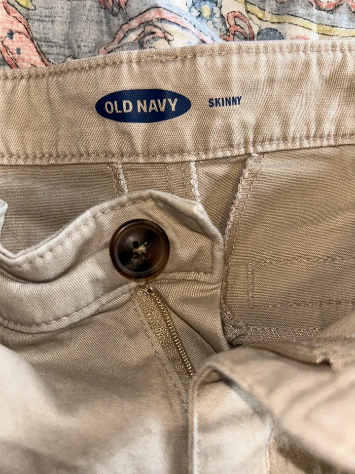 ANTIGUO UNIFORME ESCOLAR AZUL MARINO TOSTADO CAQUI PANTALONES AJUSTADO NIÑAS 12 DELGADO ENVÍO GRATUITO Foto 3 de 4