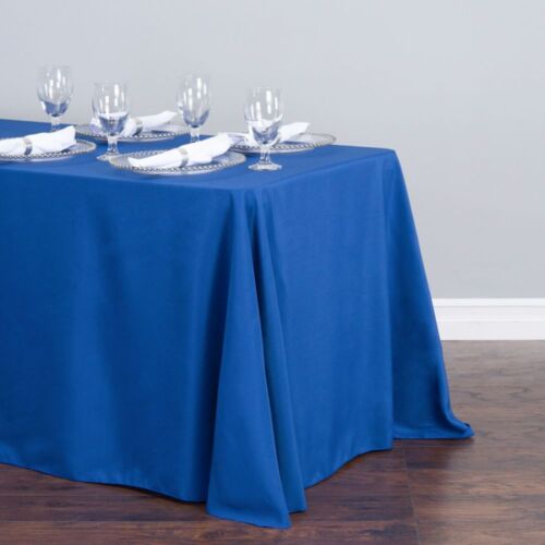 LinenTablecloth 90 x 156 in. Rect Poly Tablecloths,33 Color! Wedding Event Party - Picture 53 of 67