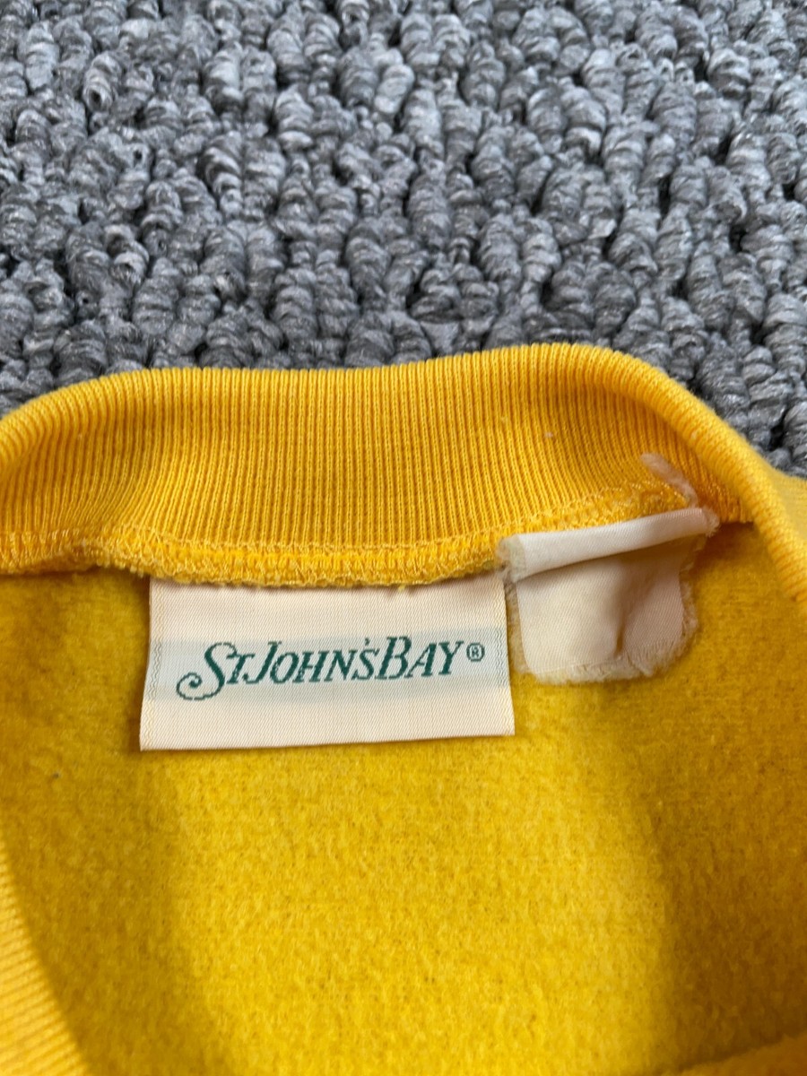 トップス Off-White colourblock logo VTG 80s Colorblock Sweatshirt Adult Medium Yellow White