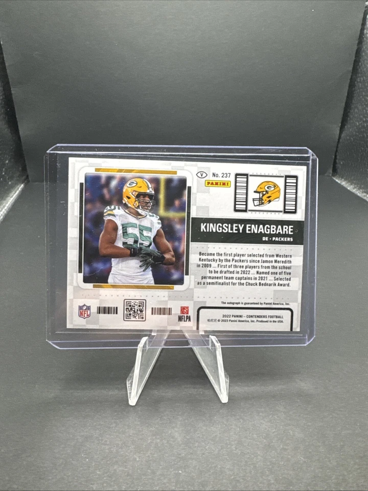 2022 Panini Contenders #237 Kingsley Enagbare RC Auto ROOKIE TICKET Variation SP - Image 2 of 2