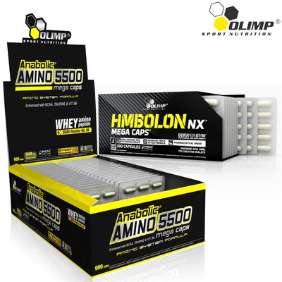 OLIMP Anabolic Amino Acids 5500 + HMBolon 60-180Caps Whey Protein Pills HMB